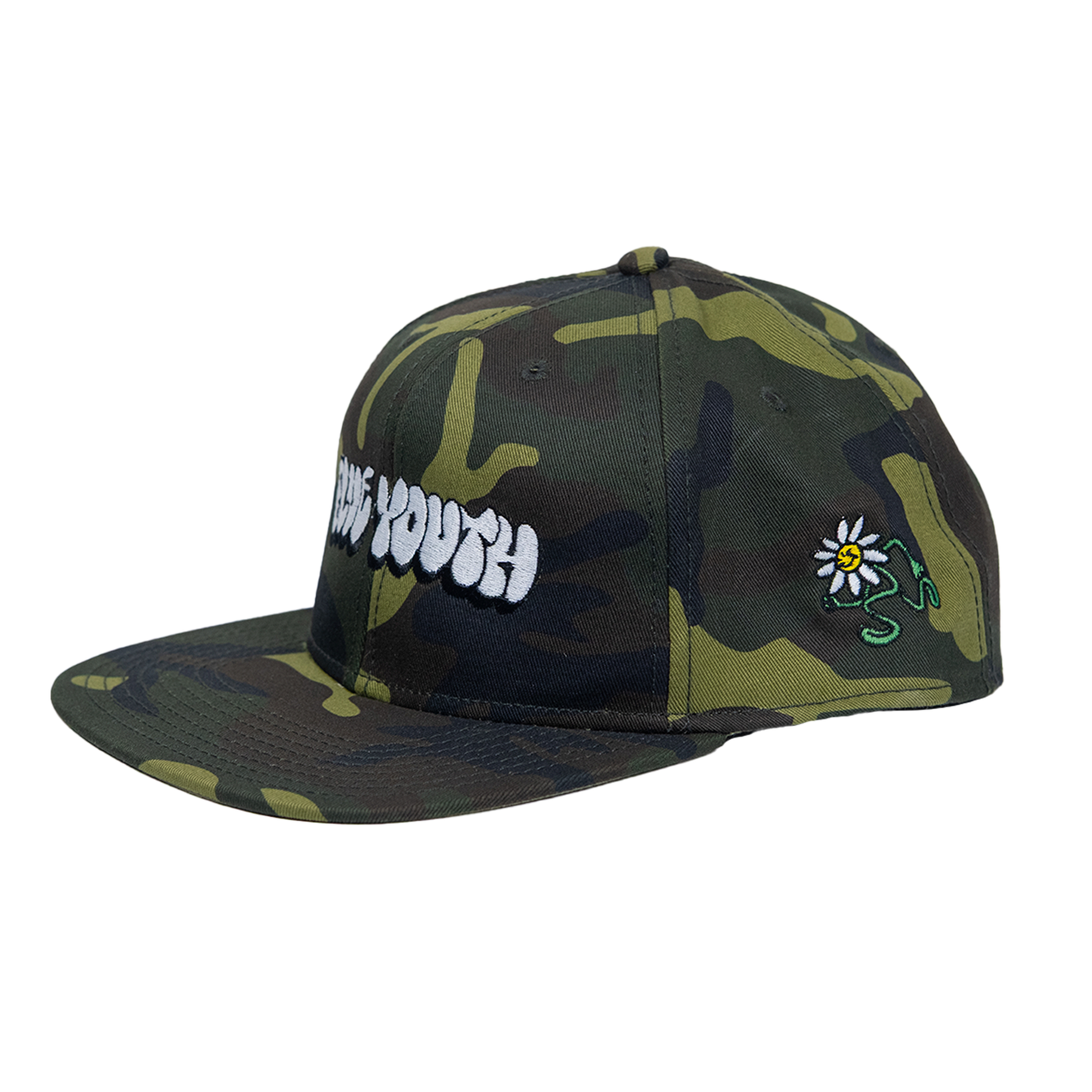 gorra camo blue youth jungle flower
