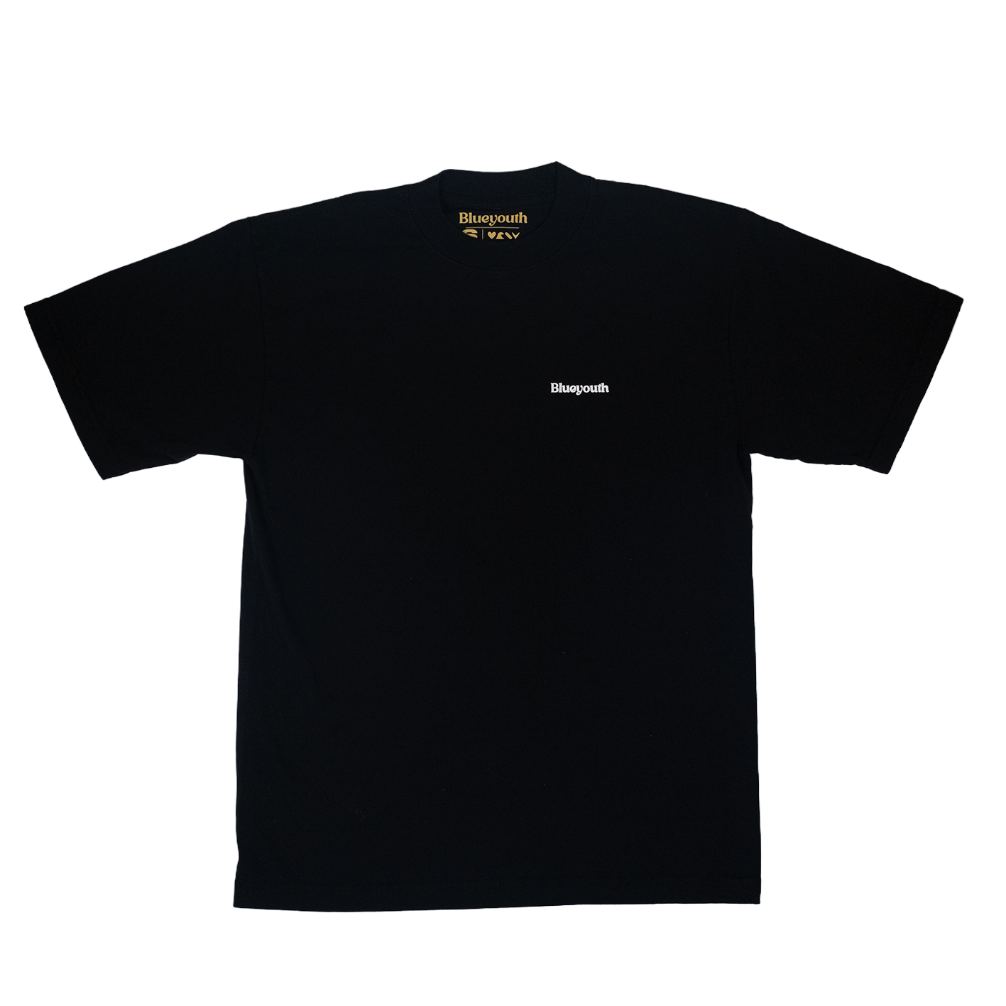 Camiseta Blue Youth Essentials con logo en relieve, 100% algodón premium de California de 180 gramos, resistente al lavado y diseñada en Costa Rica.
