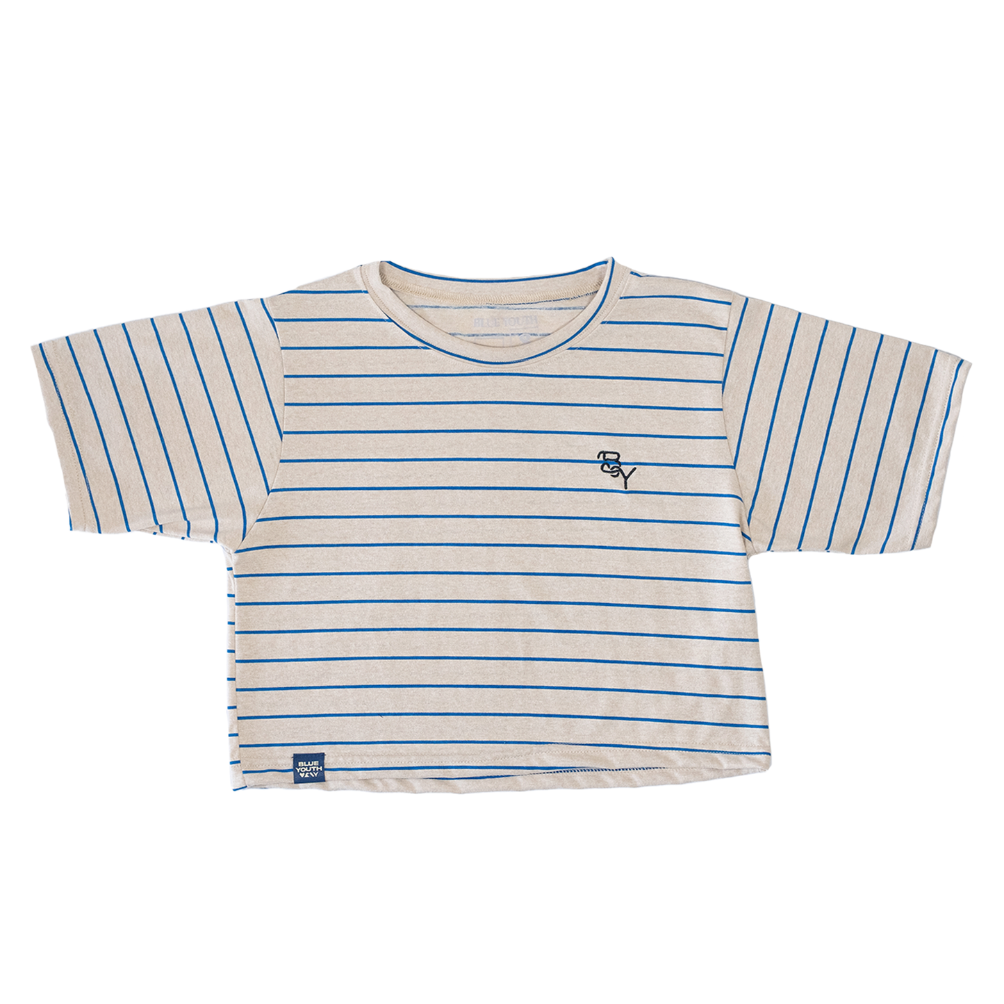 crop top club del sur rayas azules blue youth