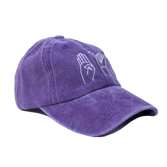 Dad Hat Signs - Wash Purple