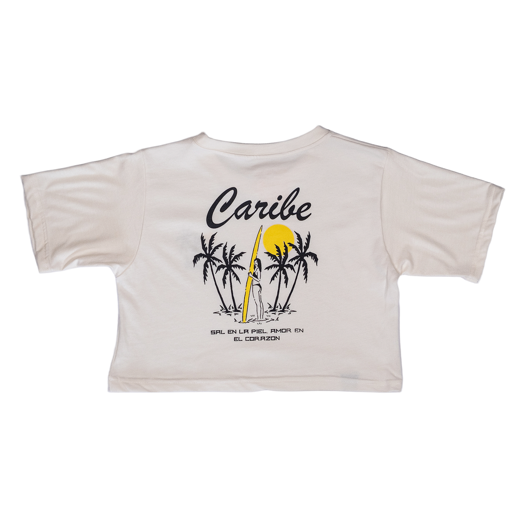  Camisa Blue youth crop top color hueso sal en la piel 