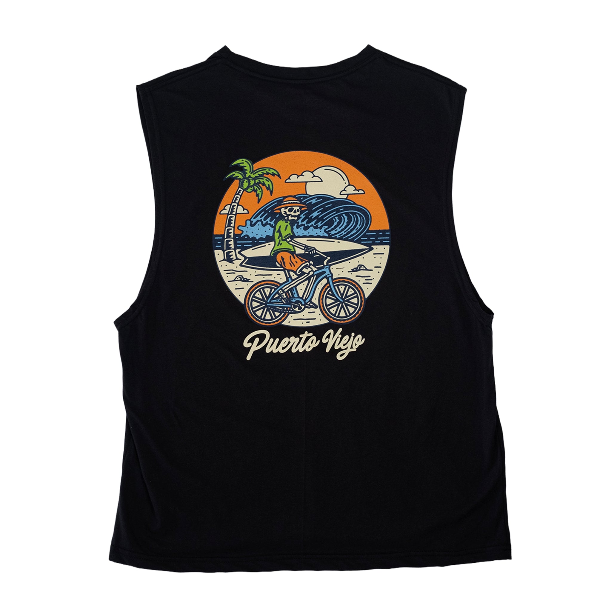 camisa sin mangas negra puerto viejo