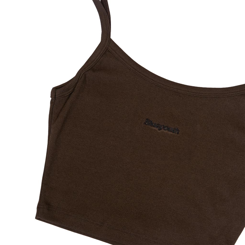 Top Baby Rib café con bordado Essential marca Blue Youth