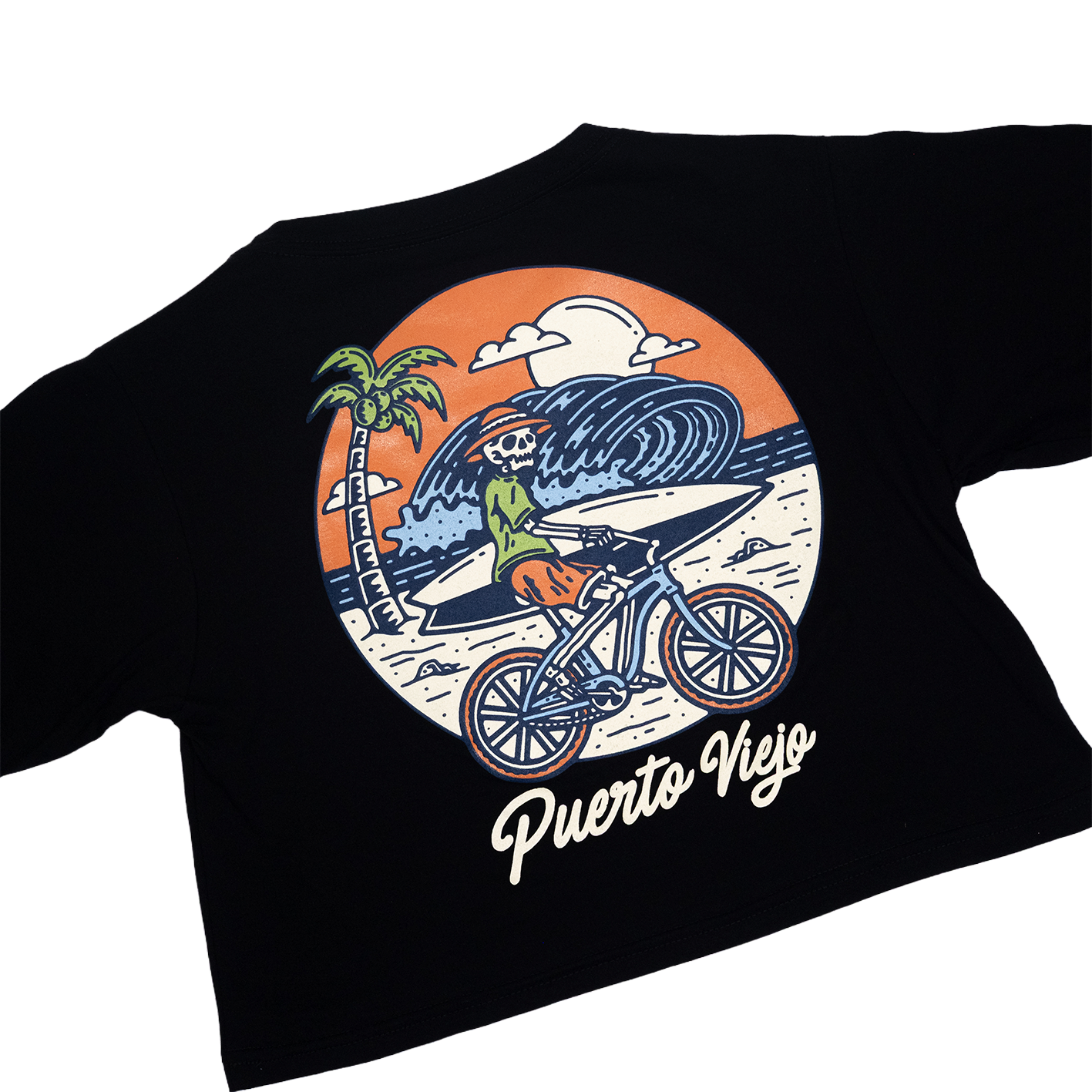 Riding in Puerto Viejo - Crop Top Negro