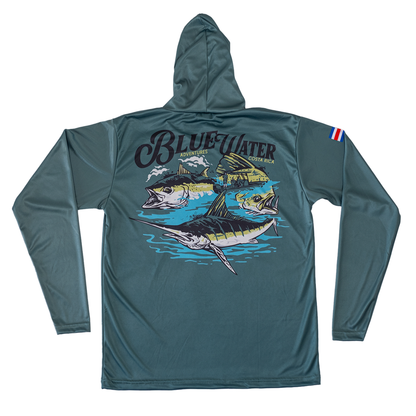 Camisa de pesca ligera con diseño “Blue Waters”. Ideal para actividades al aire libre, con estilo Blue Youth.