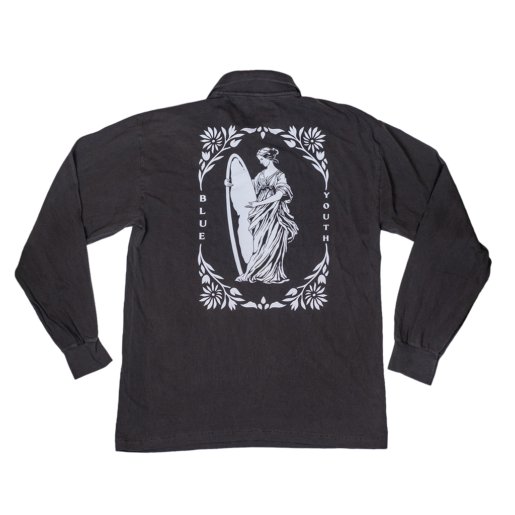 Camisa tipo polo de manga larga con diseño de la musa del océano