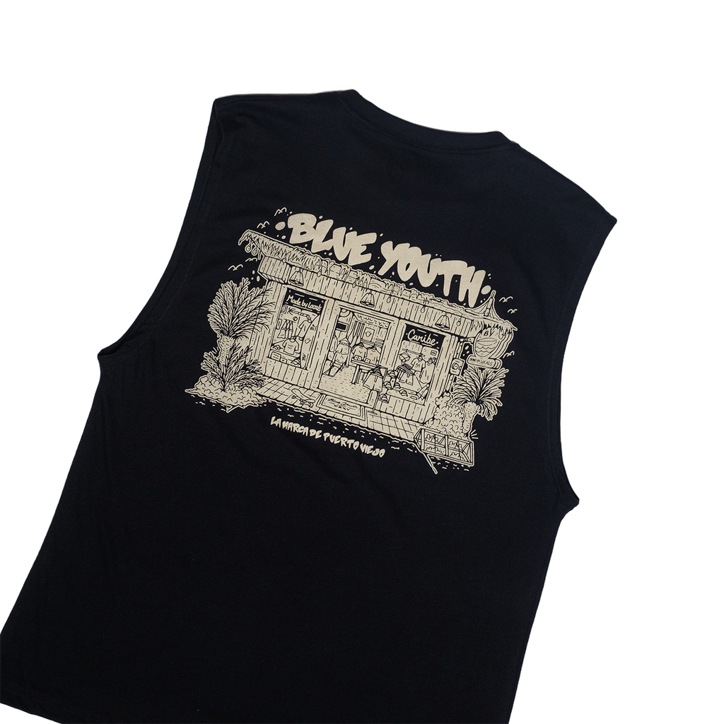 Camiseta con estampado de la nueva tienda de Blue Youth