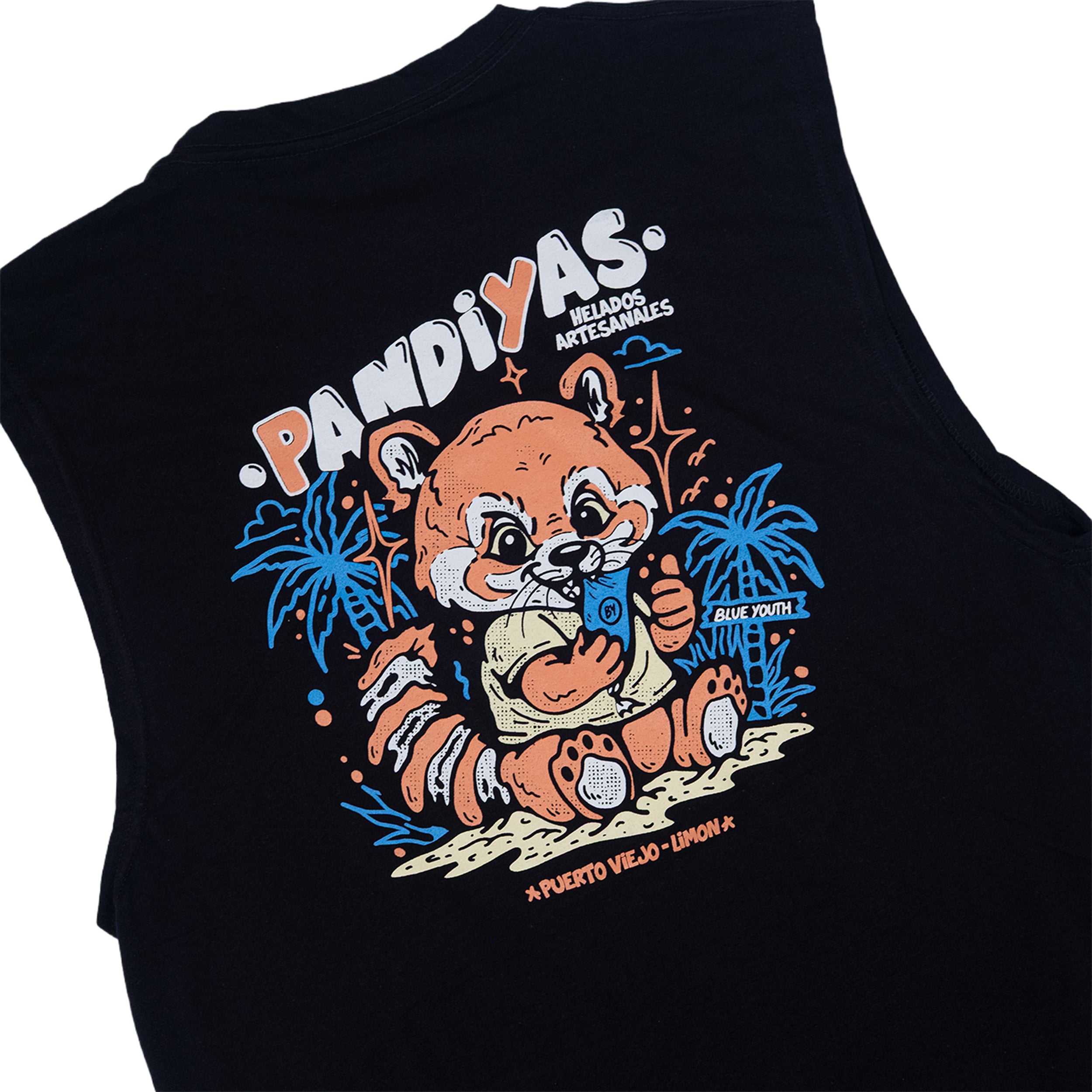 Camiseta marca Blue Youth en colaboración con Pandiyas 