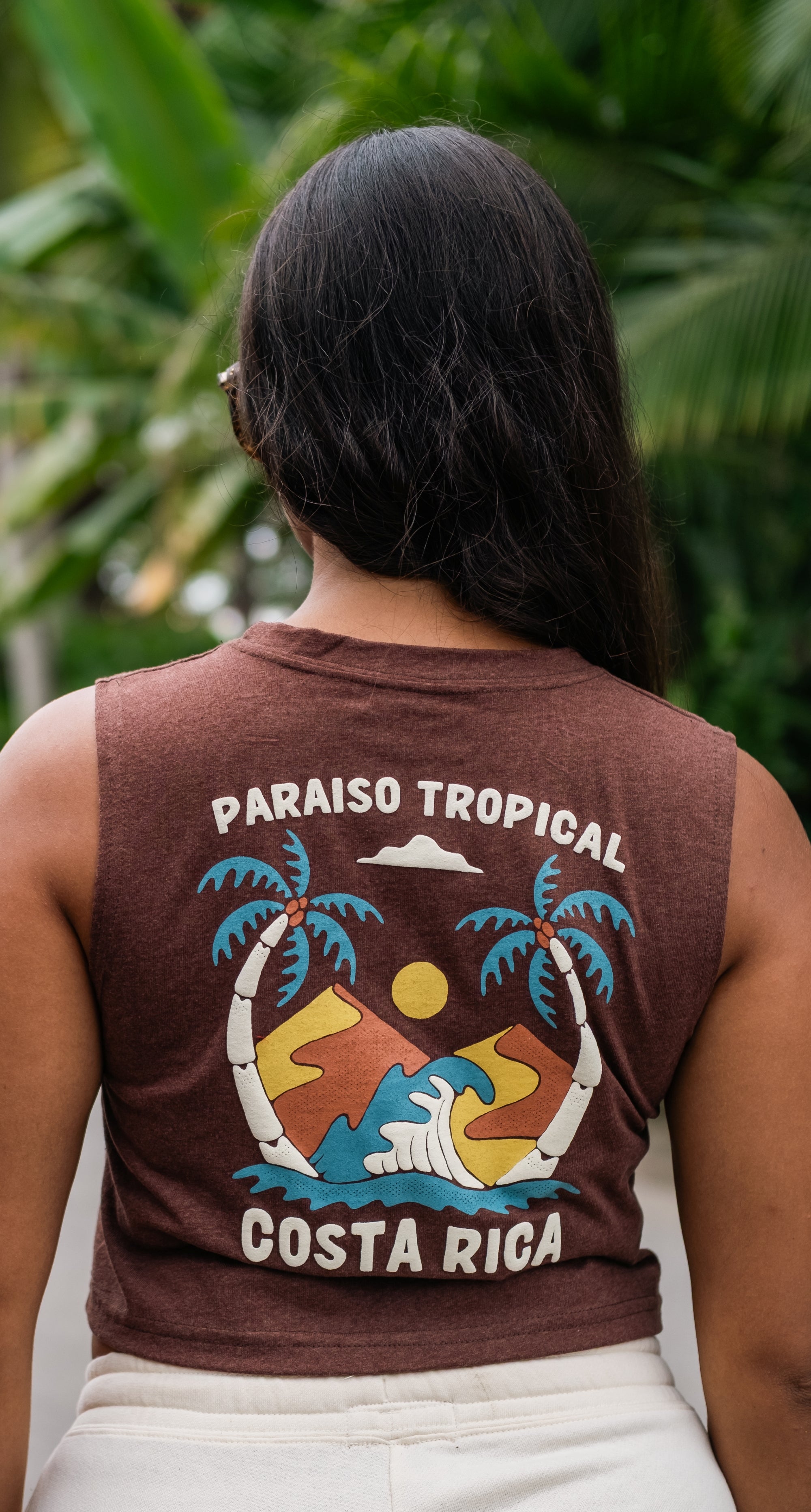 Camiseta sin mangas inspirada en Costa Rica un paraíso tropical