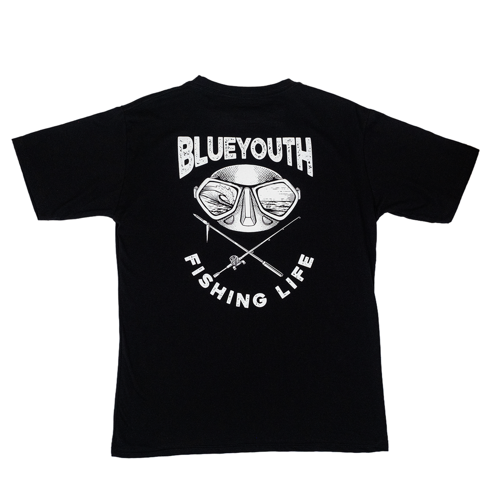 camisa fishing life color negro blue youth