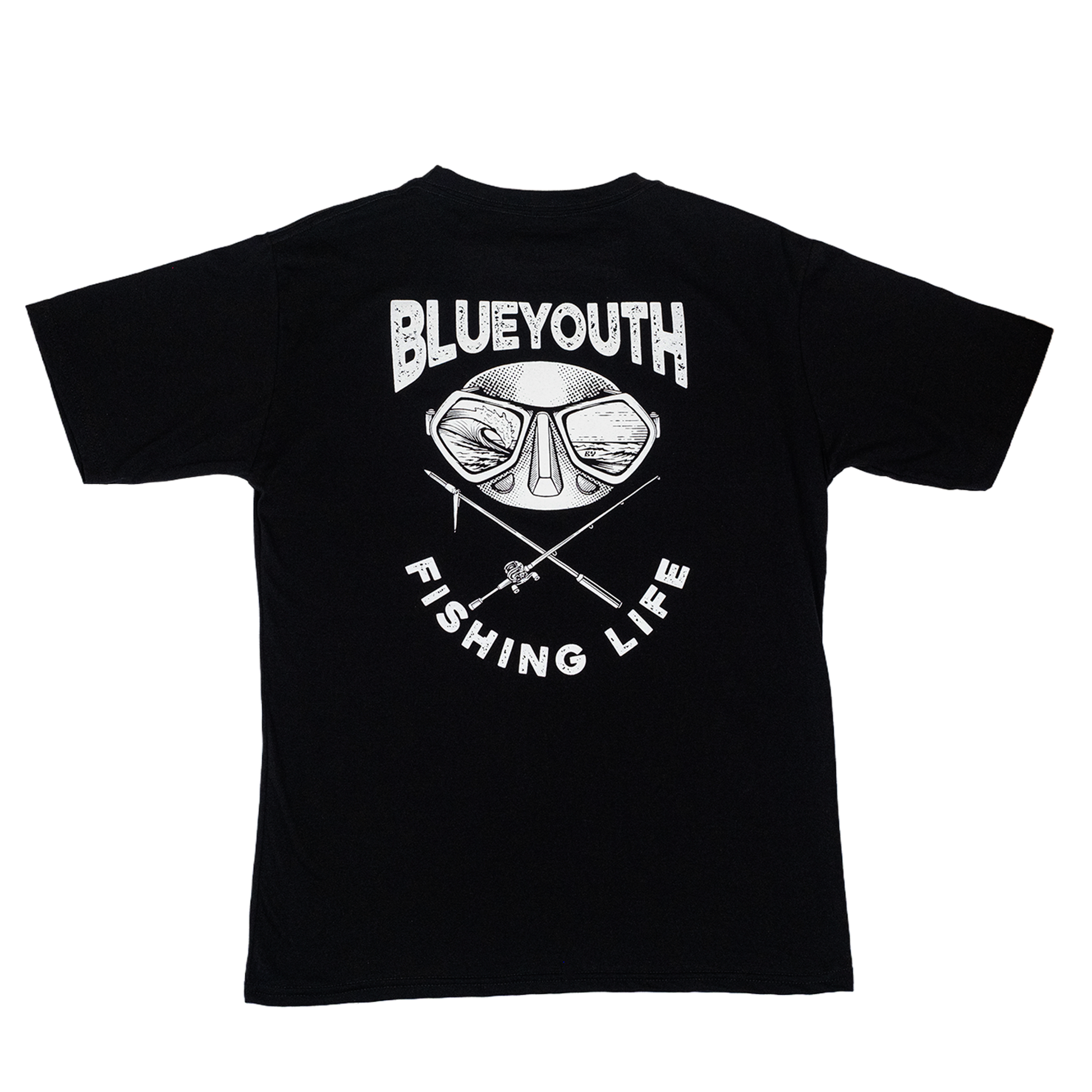 camisa fishing life color negro blue youth