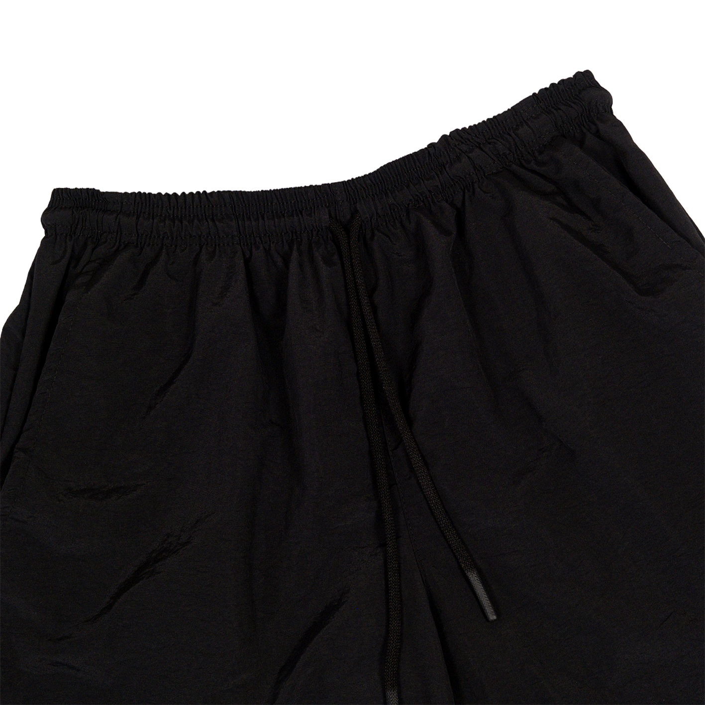 Short negro de nylon deportivo, ideal para gimnasio, playa o mar, Blue Youth Active.
