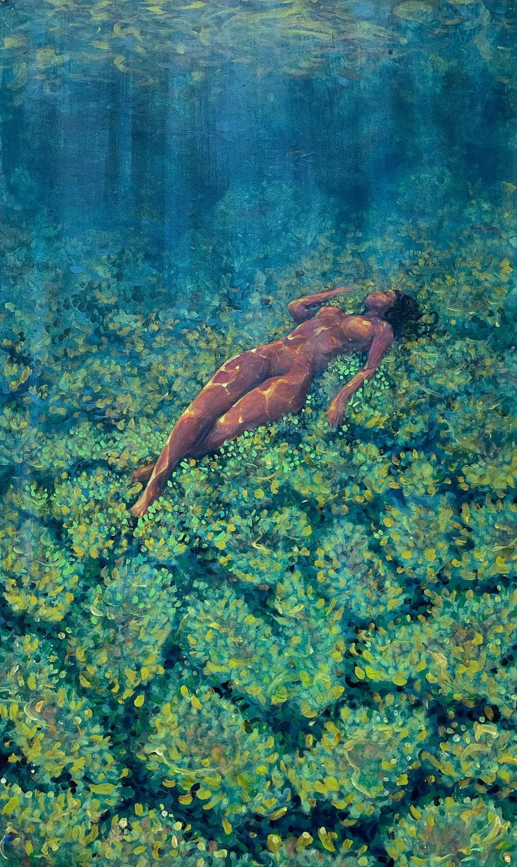 Pareo para playa marca Blue Youth con diseño de anémonas del Caribe